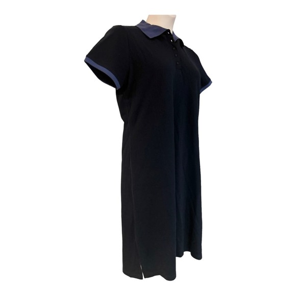 Gifted!  Monroe & Main Polo Dress Collared Navy Casual Short Sleeve Knee Length - Picture 3 of 15